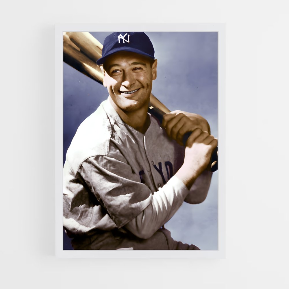 Poster Le Frappeur Sourire – affiche Baseball (vue 3)